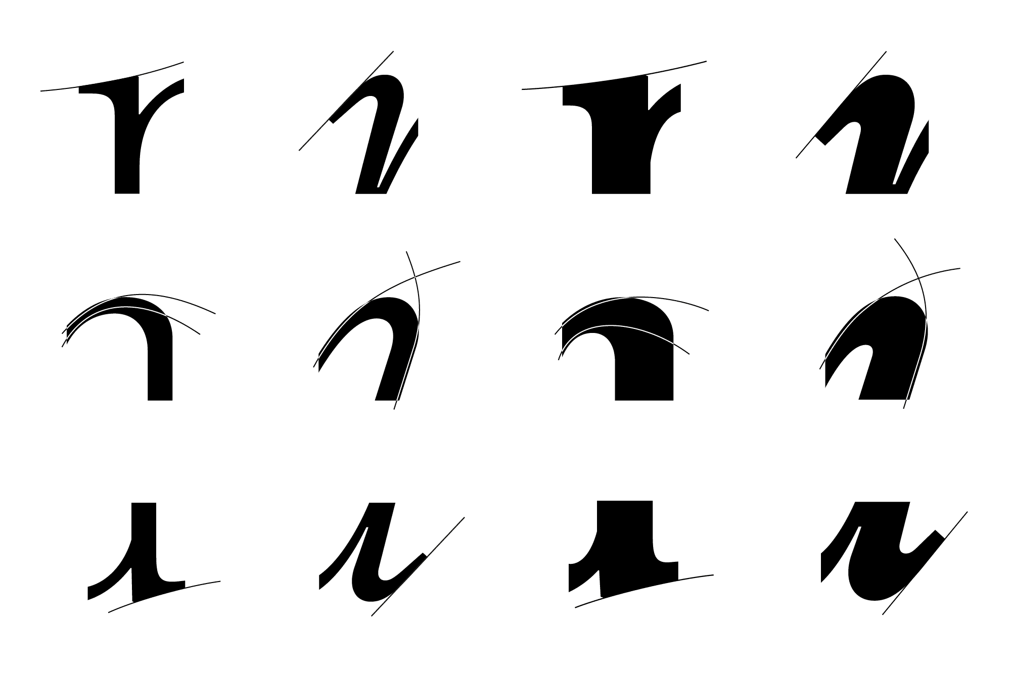 Italic and upright styles follow the same soft drawing approach, with each detail aligned to maintain overall consistency and support dynamic reading.