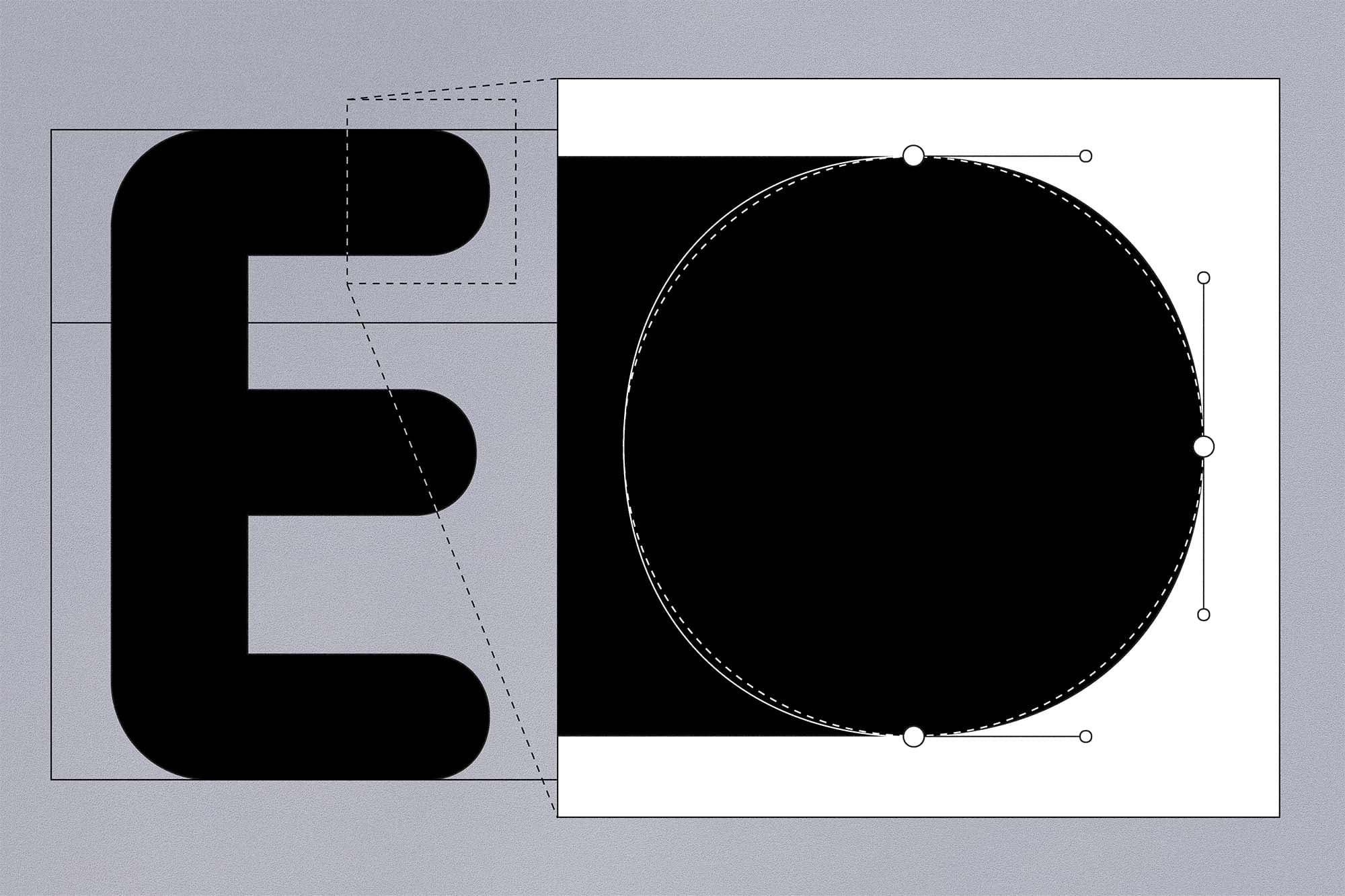 What seems to be a circle is in fact a squircle. Plastik’s stroke terminals and corners are optically adjusted to look even more round than a circle… if you thought that was even possible!
