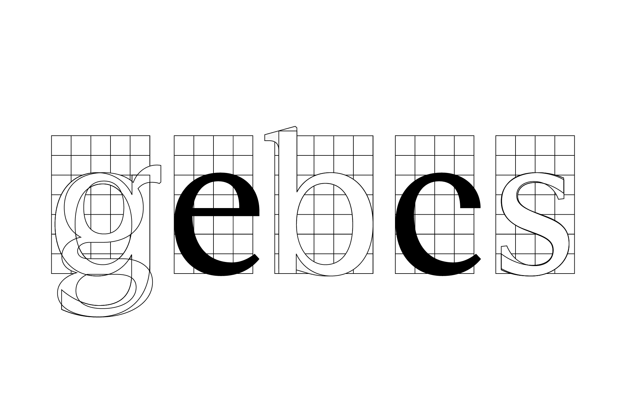 Rhetorik shares similarities across both sans and serif styles, maintaining consistent lowercase letters “e” and “c,” while letters such as “g,” “b,” and “s” show variations.