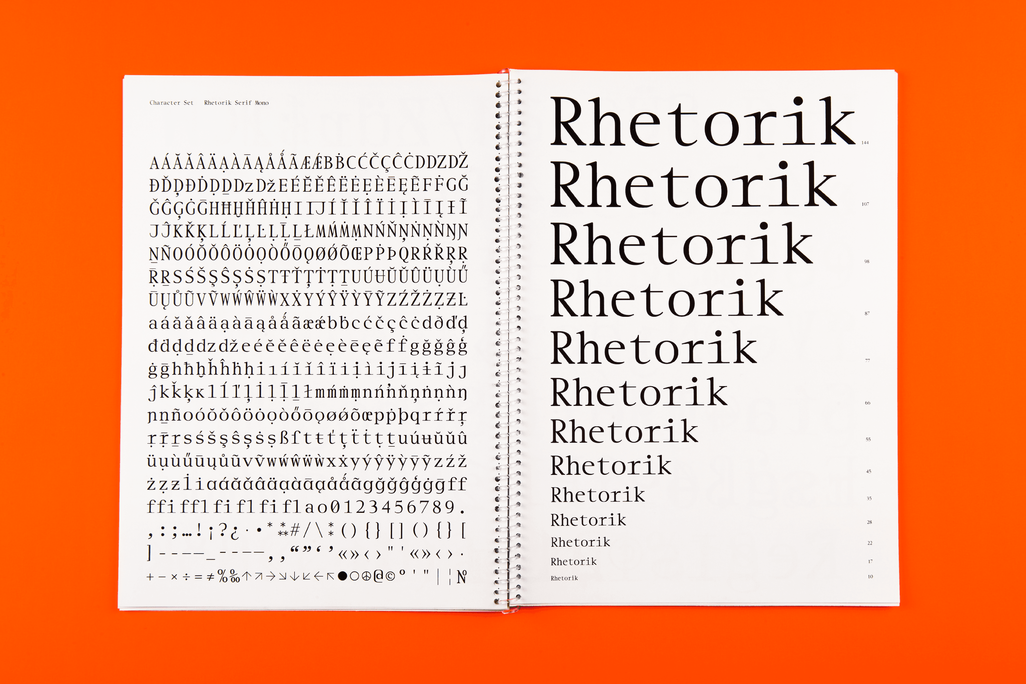 Early version of Rhetorik Mono, Master Type Design, ECAL, 2019
